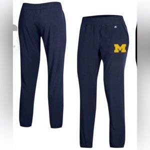 Women’s Champion University of Michigan Wolverine Pants (Size S Dark Blue)